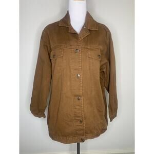 Brown Vintage Barn Coat Sz Large Hunters Run 100% Cotton